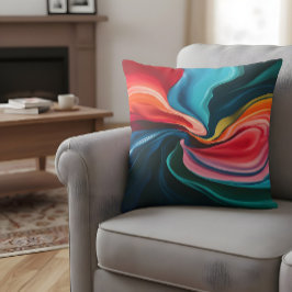 Abstracte kleurrijke vibrant kussen