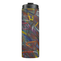 Abstracte Kleurrijke "Vierkantjes" Thermische Tumb