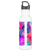 Abstracte kleurrijke vloerkunst Waterfles (Achterkant)