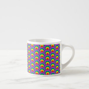 Abstracte kleurrijke vormen espresso kop