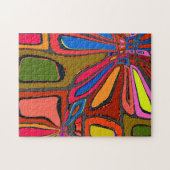 Abstracte kleurrijke vormen legpuzzel (Horizontaal)