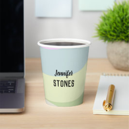 Abstracte kleurrijke vormen papieren bekers