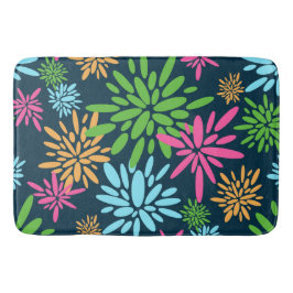 Abstracte Kleurrijke Vuurwerkbloemen Badmat