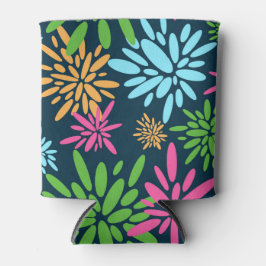 Abstracte kleurrijke vuurwerkbloemen koeler