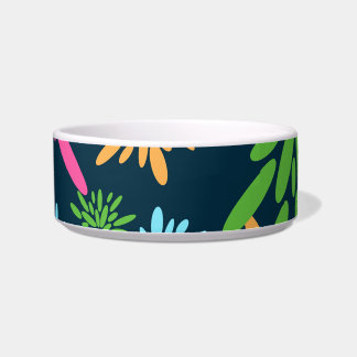 Abstracte Kleurrijke Vuurwerkbloemen Pet Bowl Voerbakje