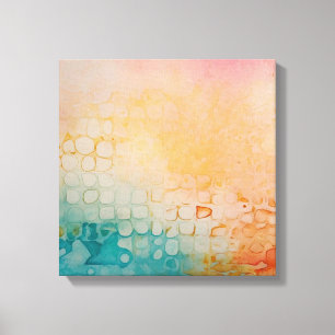 Abstracte Kleurrijke Waterverf muurkunst Canvas Afdruk