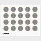 Abstracte kleurstof Ronde Sticker (Vel)