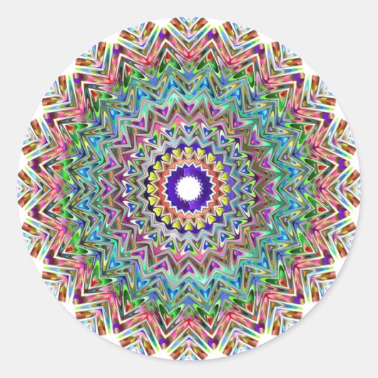 Abstracte kleurstof Ronde Sticker (Voorkant)