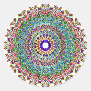  Abstracte kleurstof Ronde Sticker