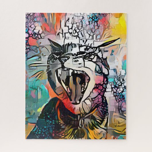 Abstracte kleurstof | Uitdagend hard Legpuzzel (Verticaal)