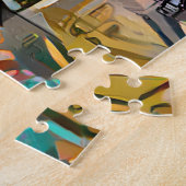 Abstracte kleurstof | Uitdagend hard Legpuzzel (Zijkant)