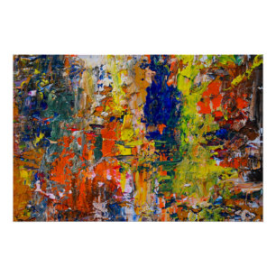 Abstracte kleurstreken uit het palet van de kunste perfect poster