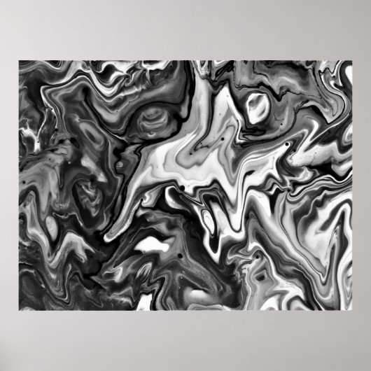 Abstracte kleurstudie 132 / Noir, Poster (Voorkant)