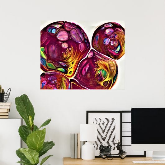 Abstracte kleurstudie 219, poster (Thuiskantoor)