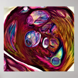 Abstracte kleurstudie 221, poster