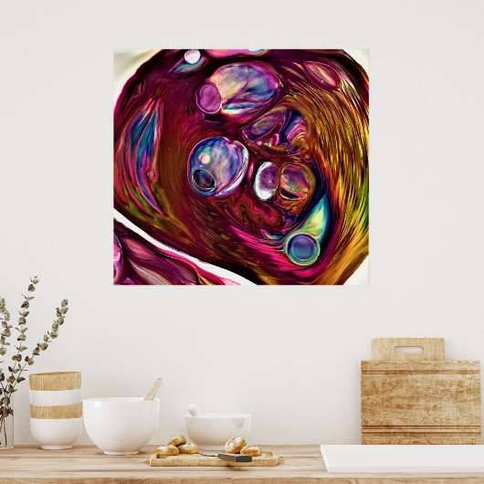 Abstracte kleurstudie 221, poster (Keuken)