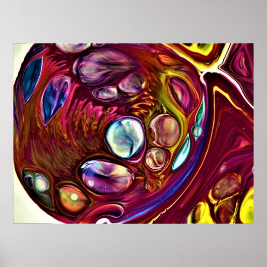 Abstracte kleurstudie 224, poster (Voorkant)