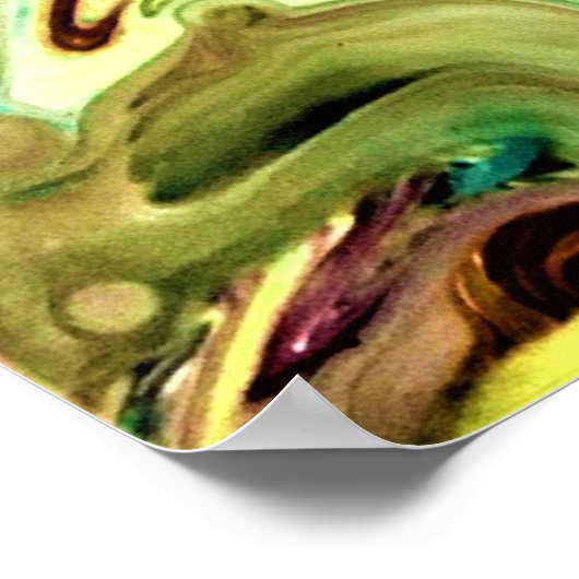 Abstracte kleurstudie 238, poster (Hoek)