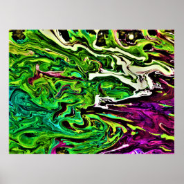 Abstracte kleurstudie 257, poster