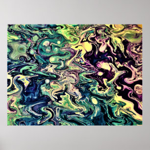 Abstracte kleurstudie 301, poster