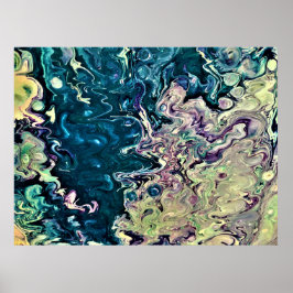 Abstracte kleurstudie 303, poster