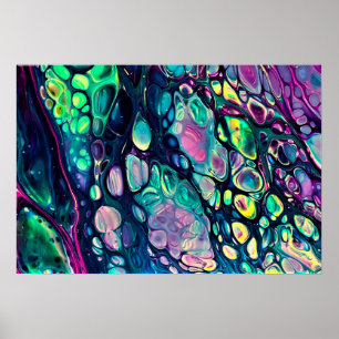 Abstracte kleurstudie 304, poster