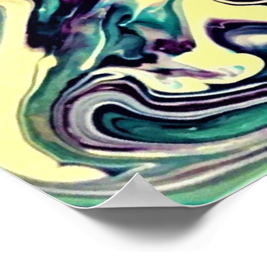 Abstracte kleurstudie 308, poster (Hoek)