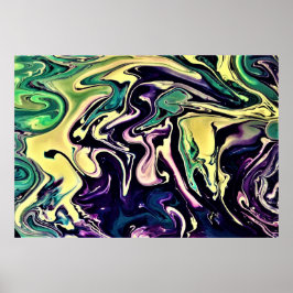 Abstracte kleurstudie 308, poster