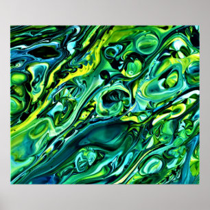 Abstracte kleurstudie 320, poster