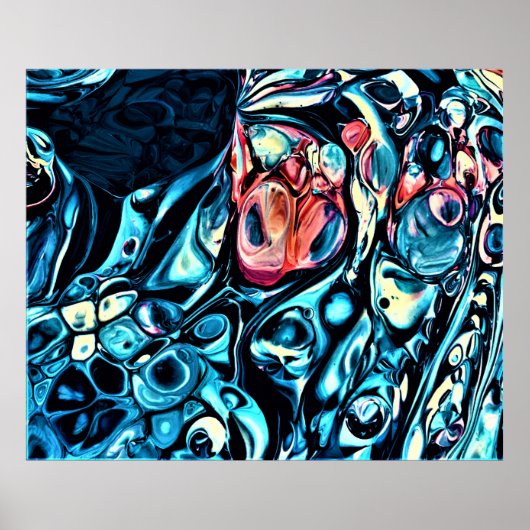 Abstracte kleurstudie 340, poster (Voorkant)