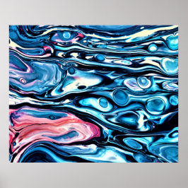 Abstracte kleurstudie 343, poster