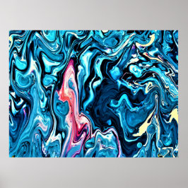 Abstracte kleurstudie 345, poster