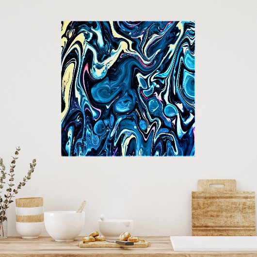 Abstracte kleurstudie 346, poster (Keuken)