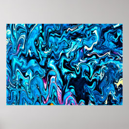 Abstracte kleurstudie 348, poster