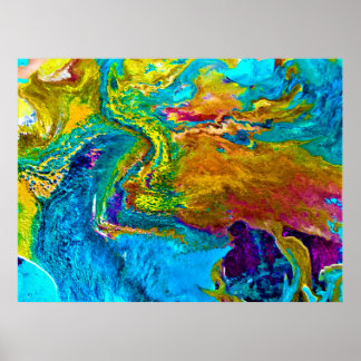 Abstracte kleurstudie 38, poster