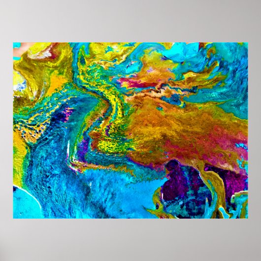 Abstracte kleurstudie 38, poster (Voorkant)