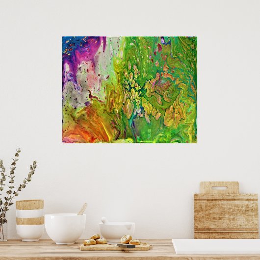 Abstracte kleurstudie 4, poster (Keuken)