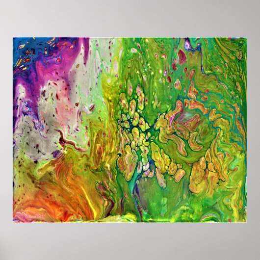 Abstracte kleurstudie 4, poster (Voorkant)