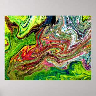 Abstracte kleurstudie 52; poster