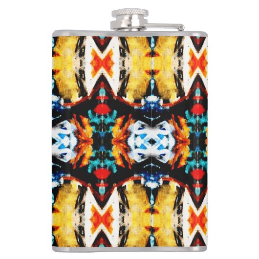 Abstracte kleurtextuur heupfles (Achterkant)