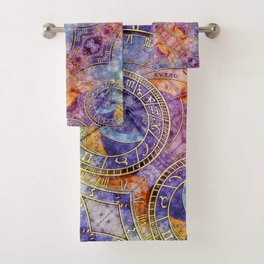 Abstracte kleurtijdastrologie bad handdoek (Insitu)