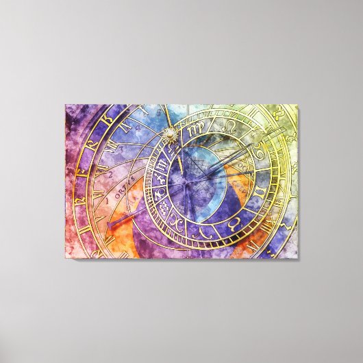 Abstracte kleurtijdastrologie canvas afdruk (Voorkant)