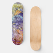 Abstracte kleurtijdastrologie skateboard (Voorkant)