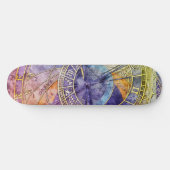 Abstracte kleurtijdastrologie skateboard (Horizontaal)