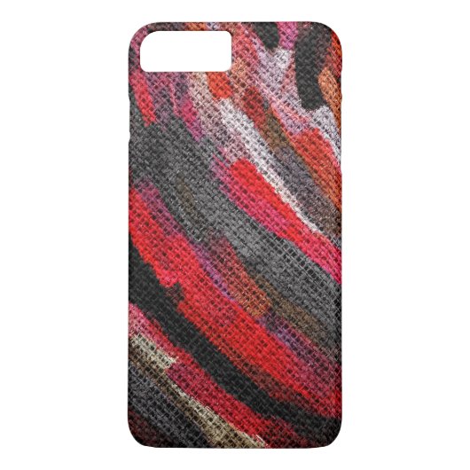 Abstracte kleurverfpenseel Rustic Burlap #8 Case-Mate iPhone Case (Achterkant)