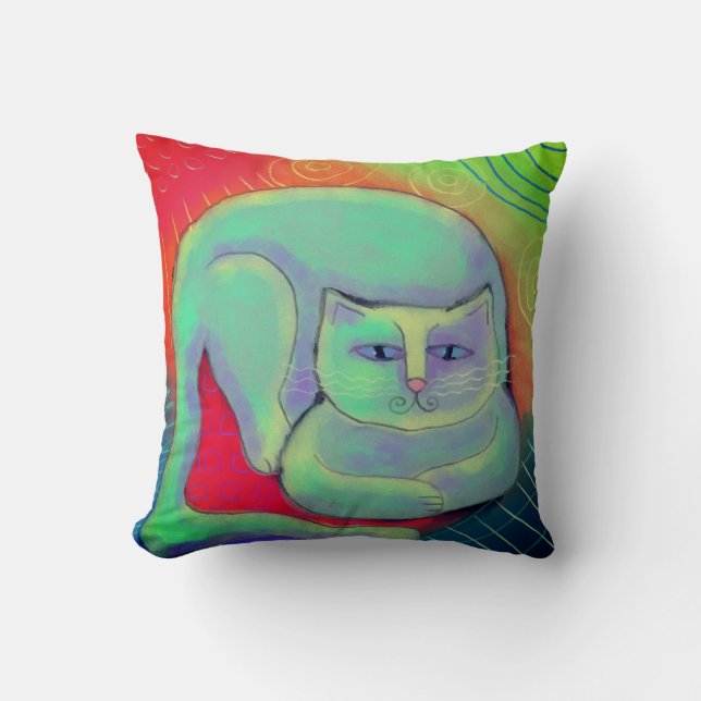 Abstracte kleuterlaag kussen (Voorkant)