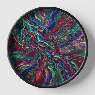 Abstracte Klok met Bliksemschicht in Juweeltoon Ku