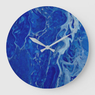 Abstracte klok met vloeibaar vloeibaar kunstontwer