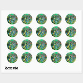 ABSTRACTE KLok Ronde Sticker (Vel)