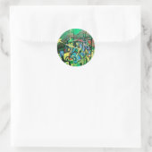 ABSTRACTE KLok Ronde Sticker (Tas)